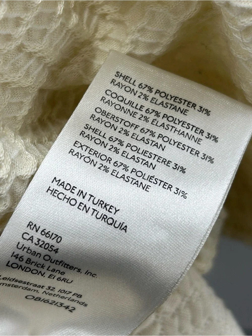 Free People ivory textured
